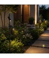 V-Tac 4W dubbel LED-spjutspotlight - Svart aluminium, 4000K, utomhus