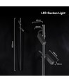 V-Tac 4W dubbel LED-spjutspotlight - Svart aluminium, 4000K, utomhus