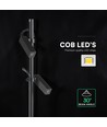 V-Tac 4W dubbel LED-spjutspotlight - Svart aluminium, 4000K, utomhus