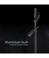 V-Tac 4W dubbel LED-spjutspotlight - Svart aluminium, 4000K, utomhus