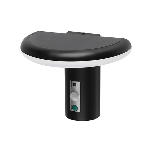 2W LED solcells trädgårdslampa med sensor - IP54, 3000K, svart