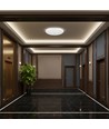 12W LED sensorlampa - Rund, PIR-sensor, Cree-chip, vit, 6400K