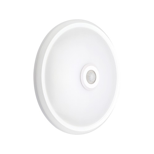 12W LED sensorlampa, CCT - 3 ljusfärger, PIR-sensor, 6 års garanti, Cree, rund, vit