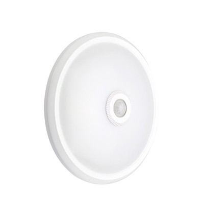 12W LED sensorlampa - Rund, vit, PIR-sensor, Cree-chip, 3-i-1 CCT