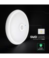 12W LED sensorlampa - Rund, vit, PIR-sensor, Cree-chip, 3-i-1 CCT