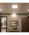 12W LED sensorlampa - PIR sensor, Cree chip, fyrkantig, vit, 3-i-1