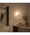 V-Tac 15W LED utomhusvägglampa med sensor - Rund, vit, Cree-chip, CCT