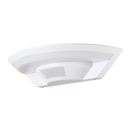 10W LED utomhusvägglamp med PIR-sensor - Vit, 4000K, Cree-chip