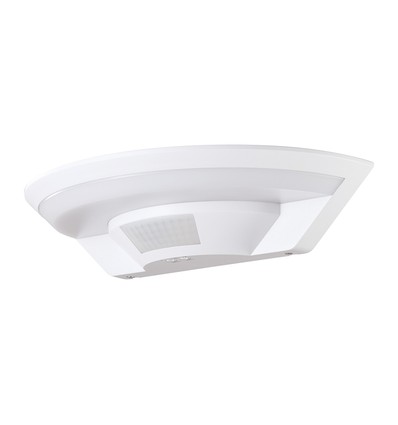 10W LED utomhusvägglamp med PIR-sensor - Vit, 4000K, Cree-chip