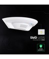 10W LED utomhusvägglamp med PIR-sensor - Vit, 4000K, Cree-chip