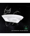 10W LED utomhusvägglamp med PIR-sensor - Vit, 4000K, Cree-chip