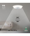 10W LED utomhusvägglamp med PIR-sensor - Vit, 4000K, Cree-chip