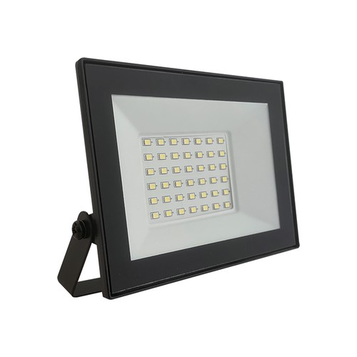 V-Tac 30W LED strålkastare - Svart, 6500K, Slimline