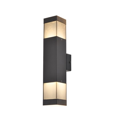 V-Tac 2xGU10 vägglampa med upp/ned-ljus - IP44 utomhus, svart