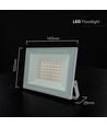 V-Tac 30W LED strålkastare - Vit kropp, 4000K