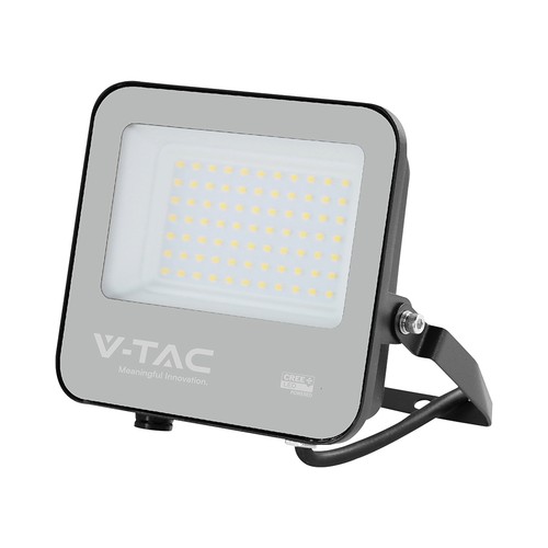 50W LED strålkastare - 185lm/W, Cree-chip, svart, 6 års garanti