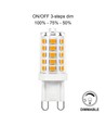 3-stegs dimbar G9 3W LED-lampa