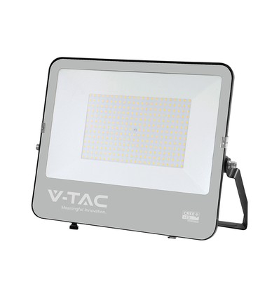 200W LED strålkastare - 185lm/W, Cree-chip, svart hus, 6 års garanti