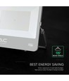 200W LED strålkastare - 185lm/W, Cree-chip, svart hus, 6 års garanti