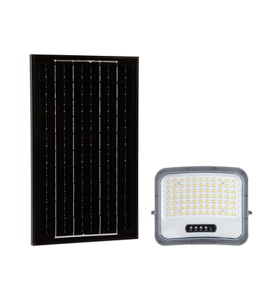 V-Tac 12W solcells LED-strålkastare - IP65, svart, 3-i-1