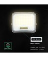 V-Tac 12W solcells LED-strålkastare - IP65, svart, 3-i-1