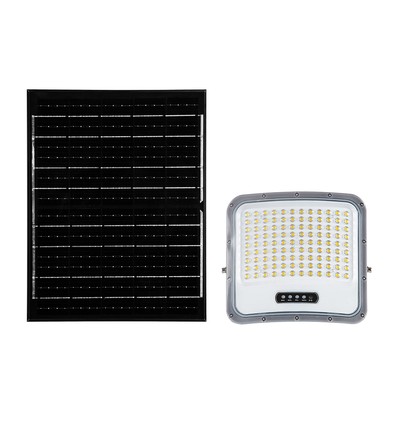 20W LED strålkastare med solpanel - IP65, svart, 3-i-1, utomhus
