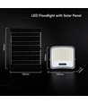 20W LED strålkastare med solpanel - IP65, svart, 3-i-1, utomhus