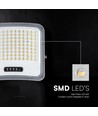 20W LED strålkastare med solpanel - IP65, svart, 3-i-1, utomhus