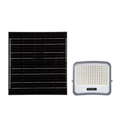 V-Tac 25W LED strålkastare med solcell - IP65, svart