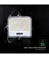 V-Tac 25W LED strålkastare med solcell - IP65, svart