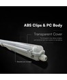 V-Tac 120cm T8 LED armatur - För 1x 120cm LED-rör, IP65 vattentät