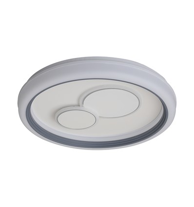 V-Tac 2x30W LED dekorativ taklampa - Dimbar, 3-i-1 CCT, RF-fjärrkontroll, vit/grå