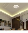 V-Tac 2x30W LED dekorativ taklampa - Dimbar, 3-i-1 CCT, RF-fjärrkontroll, vit/grå