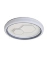 V-Tac 60W dekorativ LED-taklampa - Dämpbar, CCT, fjärrkontroll, vit/grå