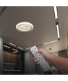V-Tac 60W dekorativ LED-taklampa - Dämpbar, CCT, fjärrkontroll, vit/grå