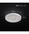 V-Tac 2x40W dekorativ LED-taklampa - Dimbar, 3-i-1, fjärrkontroll, vit