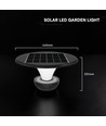 V-Tac 20W Lotus LED solcell trädgårdslampa - LiFePO4 batteri, 6000mAh, 3-i-1