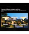V-Tac 20W Lotus LED solcell trädgårdslampa - LiFePO4 batteri, 6000mAh, 3-i-1