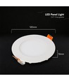 V-Tac 6W rund LED infälld panel - Cree chip, CCT 3-i-1, 6 års garanti