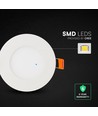 V-Tac 3W rund LED mini infälld panel - CCT, Cree-chip, 6 års garanti