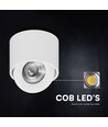 V-Tac 12W LED utanpåliggande spot CCT - IP44, vit, Cree-chip