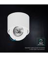 V-Tac 12W LED utanpåliggande spot CCT - IP44, vit, Cree-chip