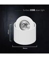 V-Tac 18W LED utanpåliggande spotlight - IP44, Cree-chip, 3-i-1 CCT, vit