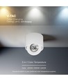 V-Tac 18W LED utanpåliggande spotlight - IP44, Cree-chip, 3-i-1 CCT, vit