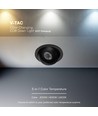 V-Tac 12W CCT LED downlight - IP44, svart, Cree chip