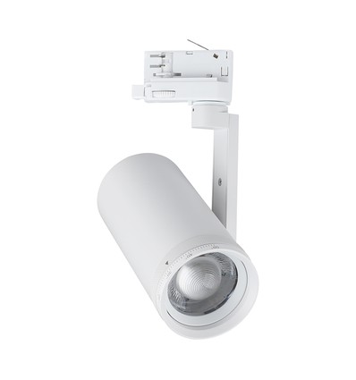 V-Tac 30W 3-fas CCT skena spot - Zoombar 25°-50°, vit