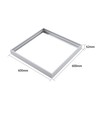 Ram för 60x60 LED-panel - Snabbmontering, plasthörn, vit kant, 62mm hög