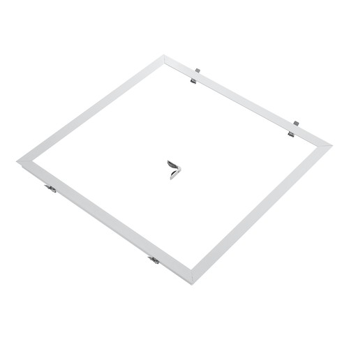 Infällnadsram för 60x60 LED-panel - Passar till Troldtekt utan anpassning, vit kant