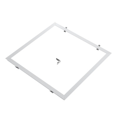 Infällnadsram för 60x60 LED-panel - Passar till Troldtekt utan anpassning, vit kant