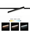 30/28/25W 1-fas LED strömskena - 60 cm, Svart, 1F2W